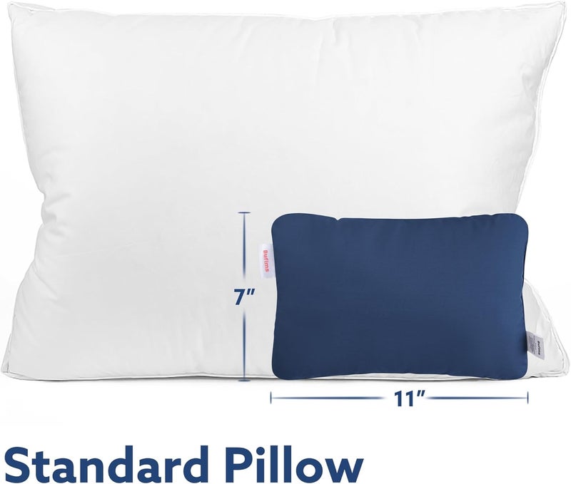 Bufims Small Pillow 11"X7"X2.5" for Sleeping and Traveling Mini Pillow for Kids Tiny Pillow for Neck, Lumbar, Lower Back and Knee, Navy Blue - Image 2